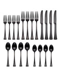 Portola Satin Black 20-Piece Flatware Set