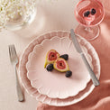 French Perle Scallop Blush 12-Piece Dinnerware Set