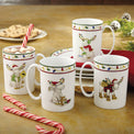 Merry Marcel Moose 4-Piece Mug Set